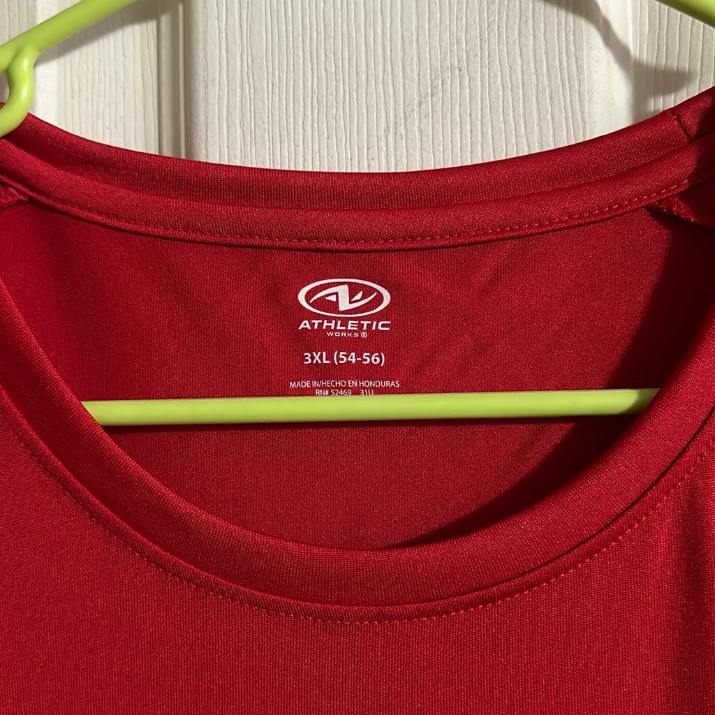 Athletic Works Jersey Tee: Red: New With Tags: Size 3x — image 2 of 3